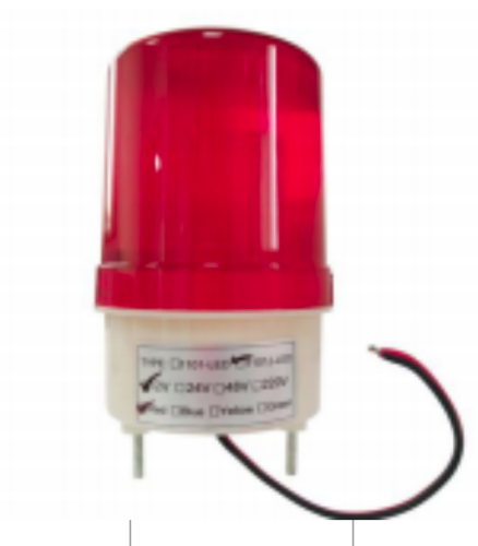 RB-64 otočný LED maják, červený s bzučákem, 12/24V